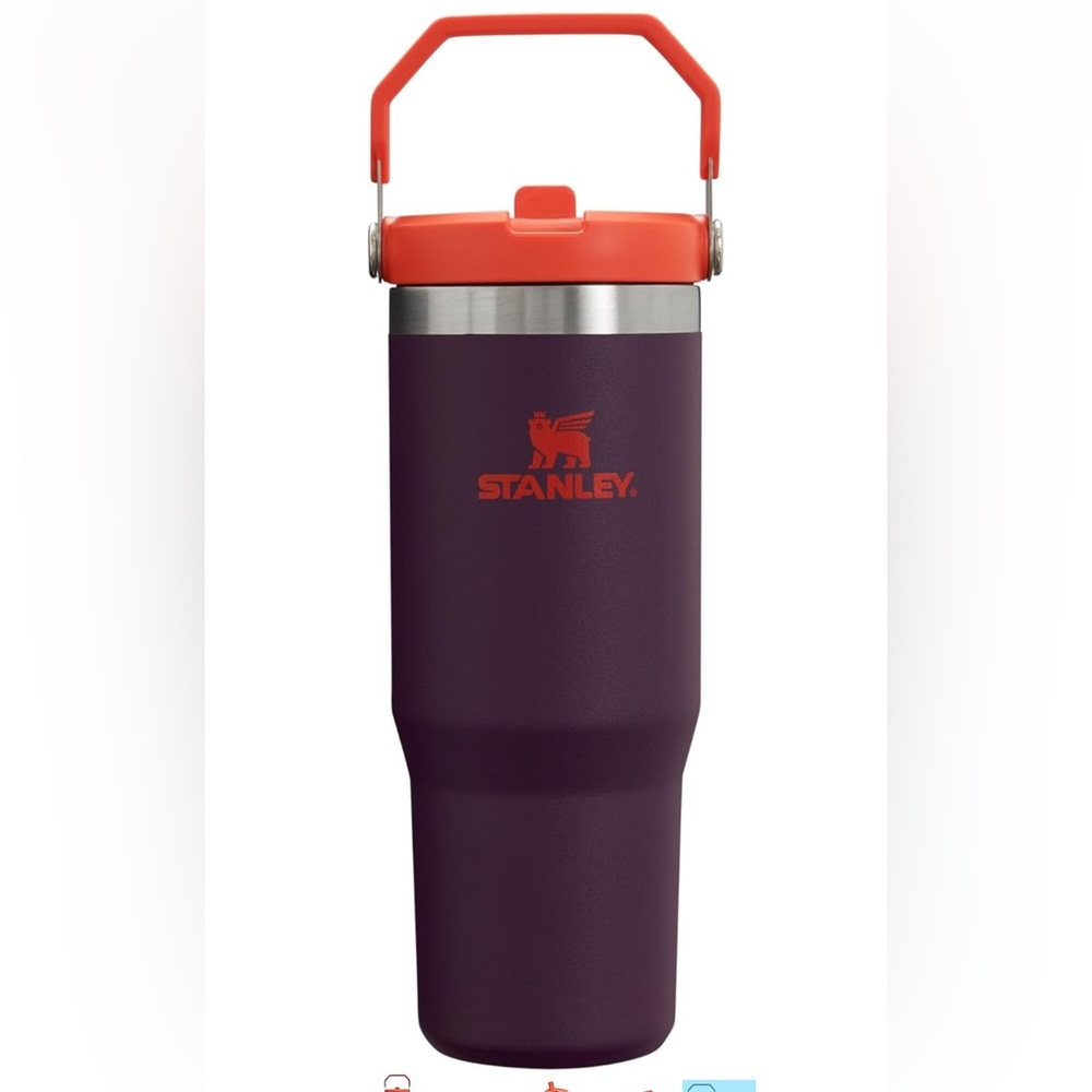 Stanley IceFlow Flip Straw 30 ozInsulated Stainless Steel |BPA-Free | Plum NWT